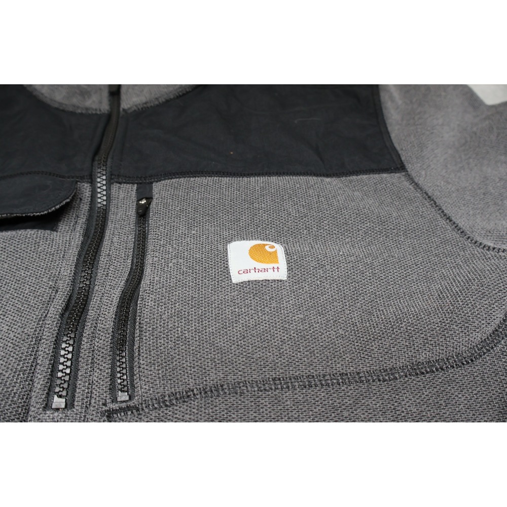 Carhartt Sweater Mens Medium Black Fallon 1/2 Zip Relaxed Fit Pullover Warm Soft - Picture 2 of 11